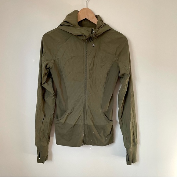 Lululemon In Flux Jacket Fatigue Green Size 6 - Picture 6 of 12